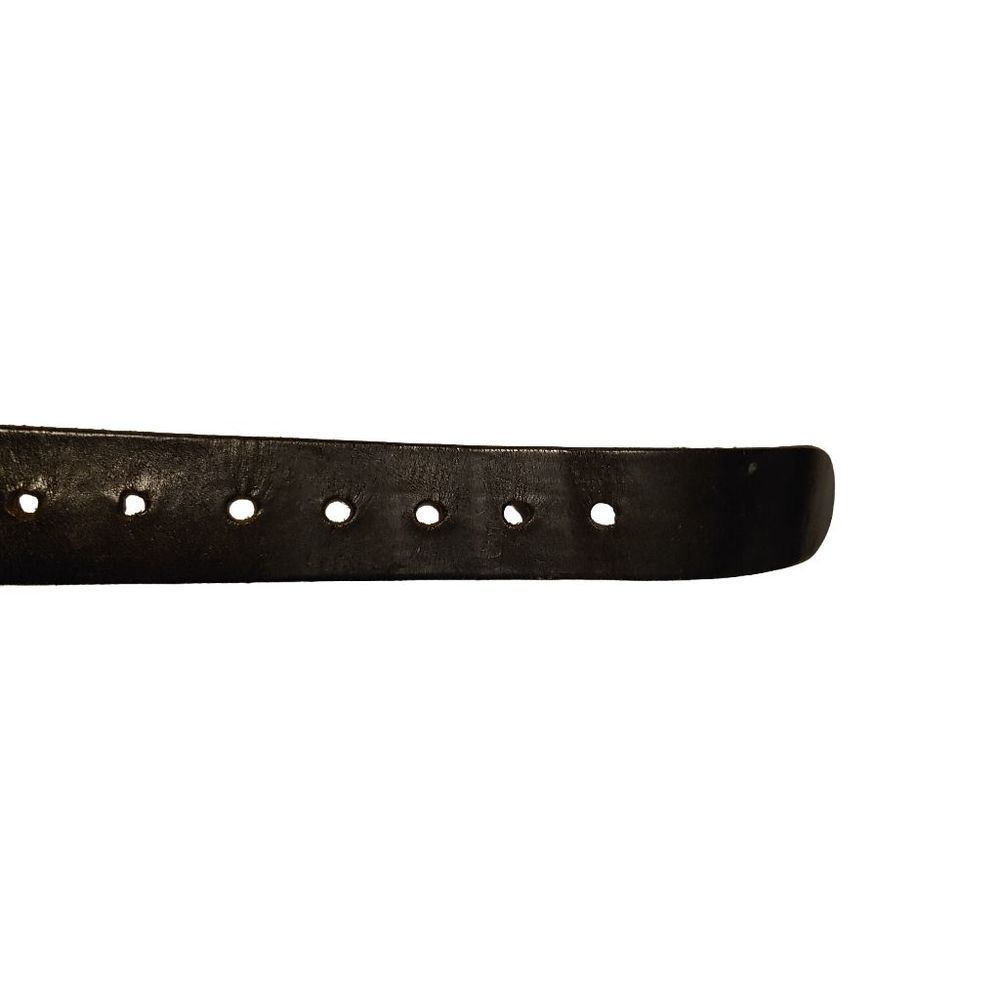 Levi Belt Logo Metal Buckle 100% Real Leather circa 90' s Black size S - Picture 15 of 16
